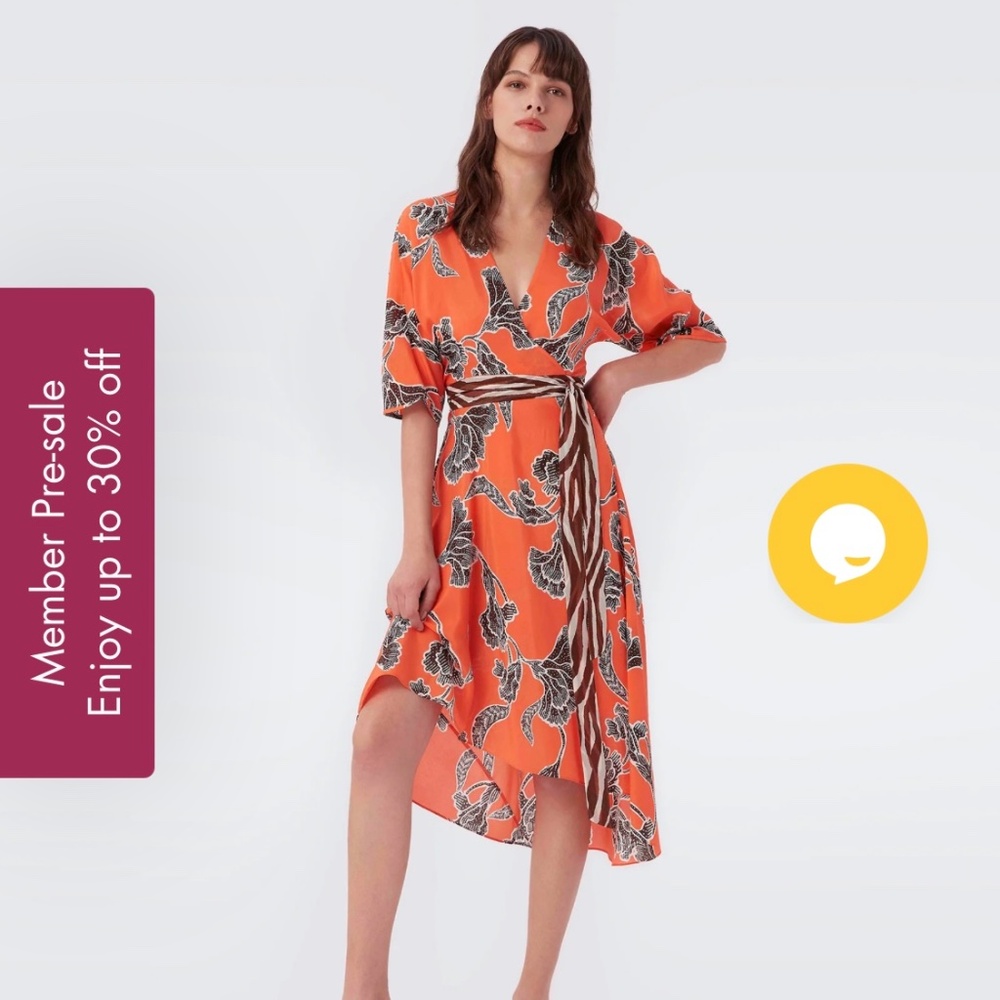 Diane Von Furstenberg Asymmetrical wrap dress size S